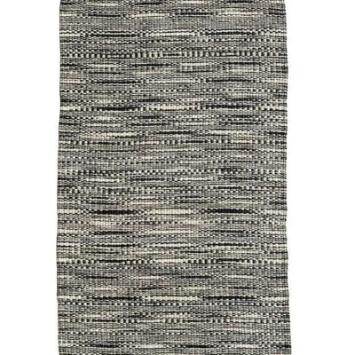 SAKAFU: tappeto in sisal intrecciato bianco e nero