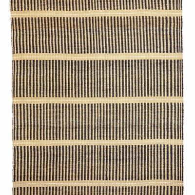 KICHANA: Large Natural & Black Woven Sisal Rug