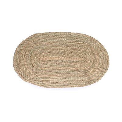 DUFU: tappetino Milulu intrecciato naturale ovale