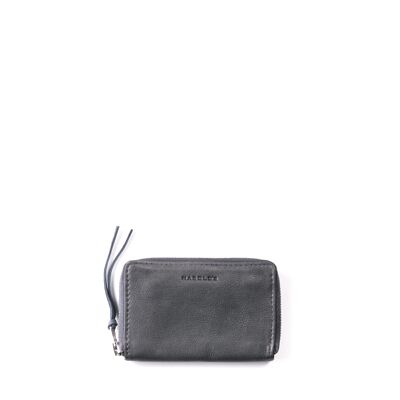 Soft wallet zip small - grau/Rhabarber
