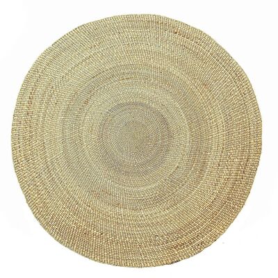 DUARA: Round Natural Woven Milulu Mat