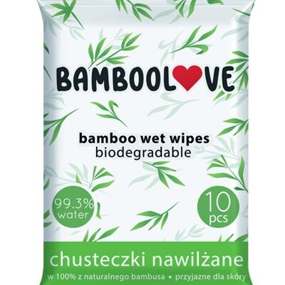 POCKET BAMBOO WIPES 99,3 % WASSER - BIOLOGISCH ABBAUBAR