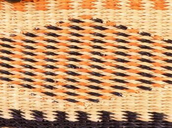 WINNEBA : Panier moïse tissé noir, orange et turquoise 6