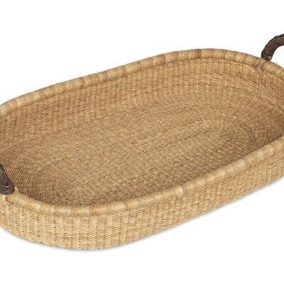 AMANTIN: Baby Changing Basket with Leather Handles
