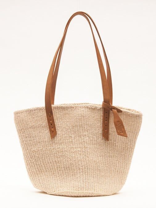 UHAI: Borsa tote in sisal naturale intrecciata a mano