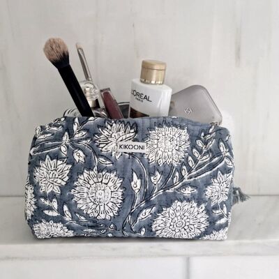 sac cosmétique fait main "blue romance"