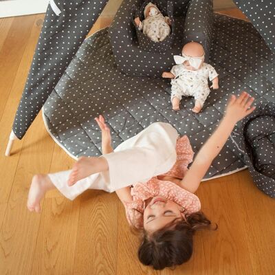 Tappeto per bambini per Tipi STARS grigio