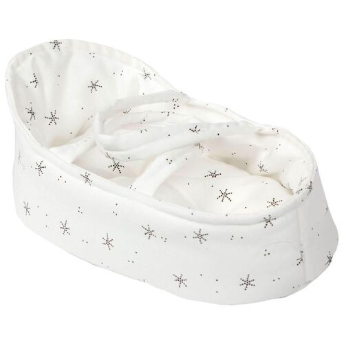 Capazo muñecas 26 cm STARS blanco