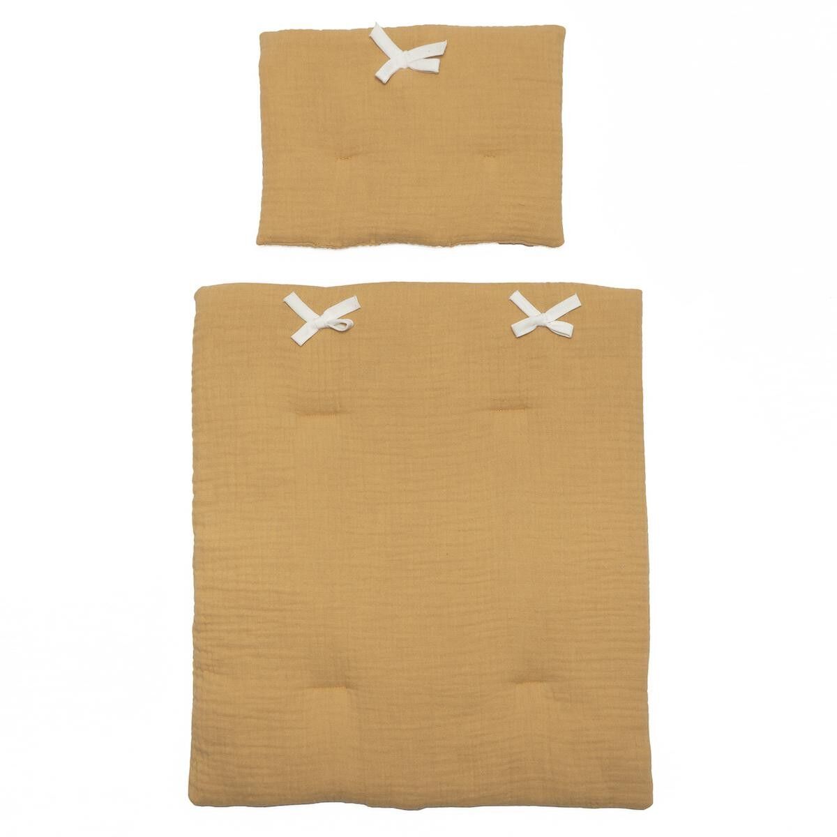 Oreiller-édredon poupée BOBBLE moutarde