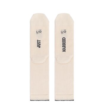 Chaussettes de mariage "Mrs, Just Married" 2