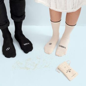 Chaussettes de mariage "Mrs, Just Married" 4
