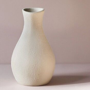 Vase Céramique Arrondi Neutre, H15cm 2
