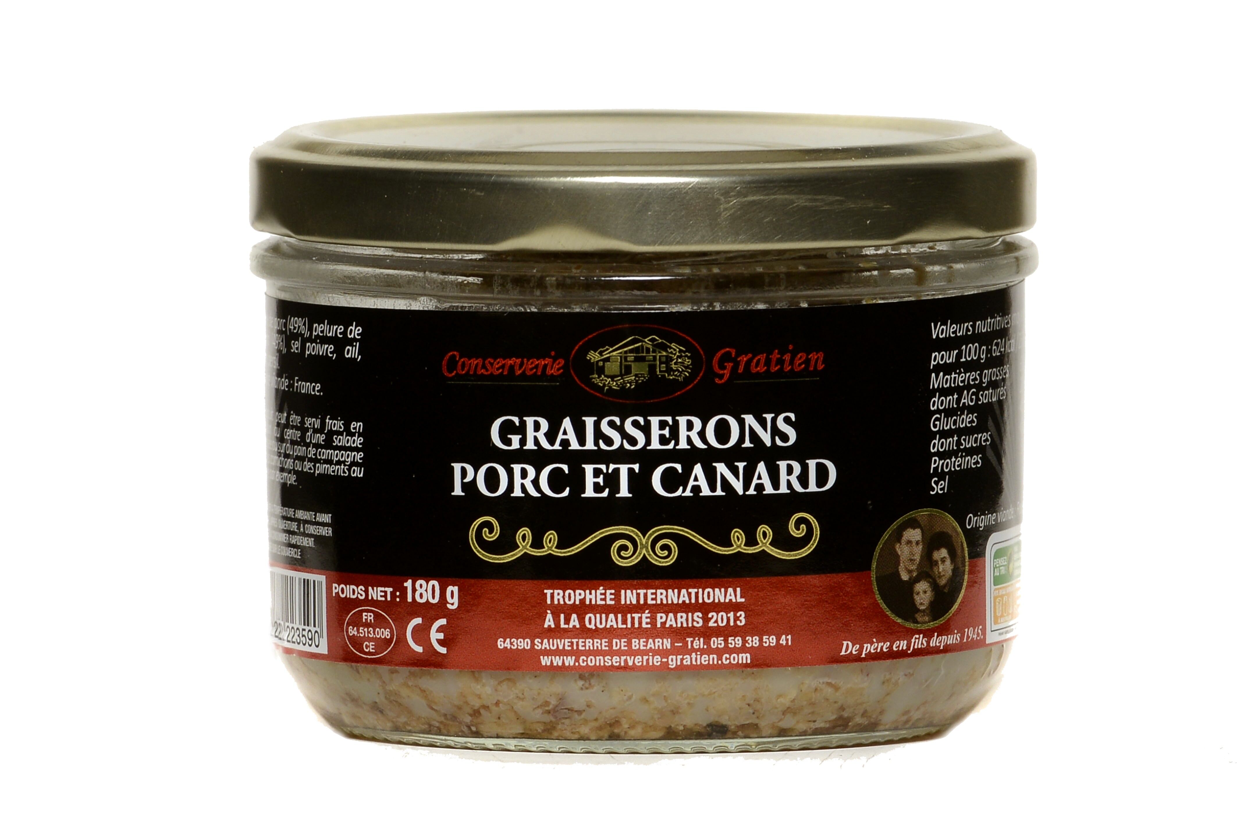 Grasso di maiale e anatra, verrina 180 g