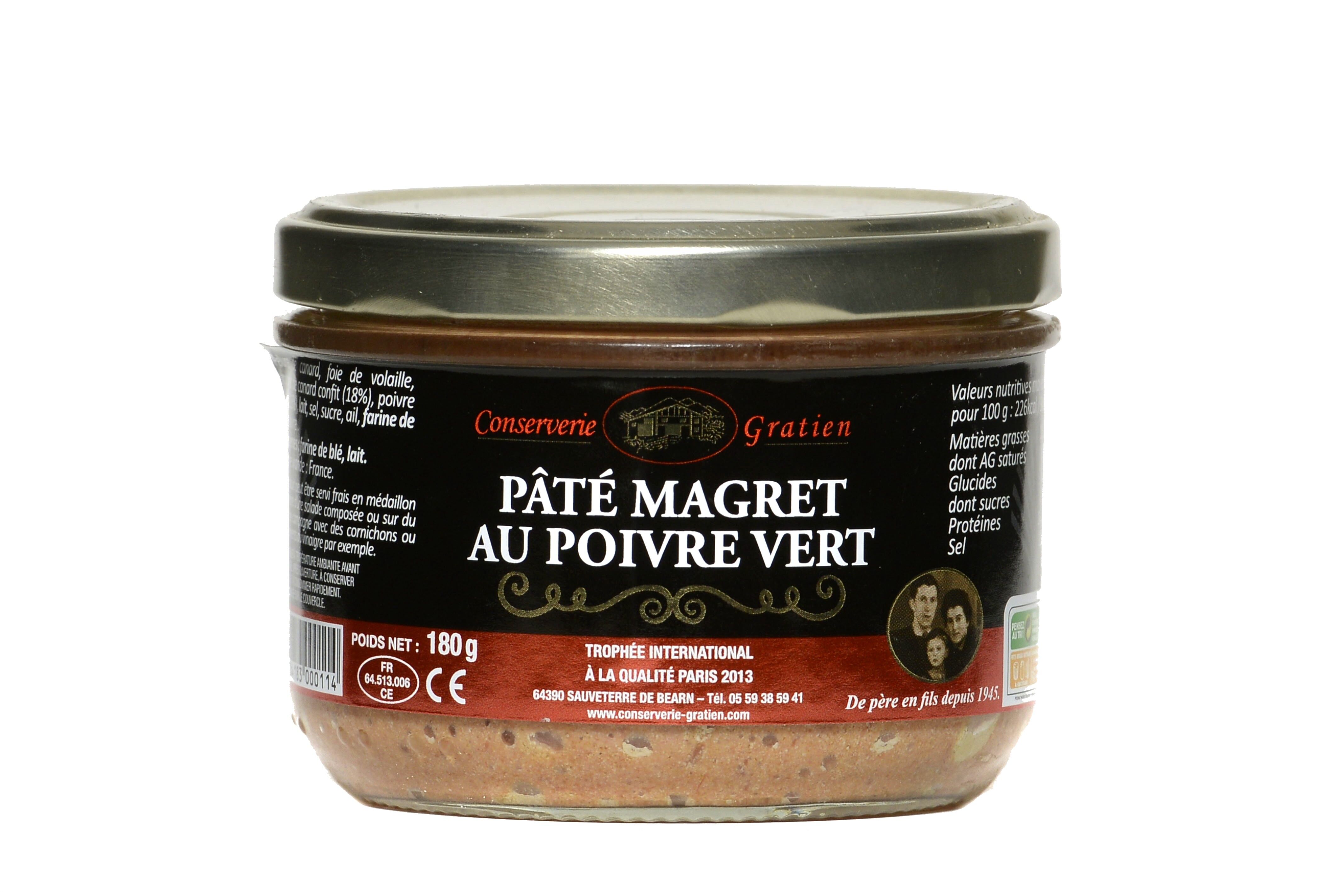 Entenbrustpastete mit grünem Pfeffer, 180g Verrine