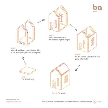 Maison de poupée sur les aimants Taille familiale - grand 44