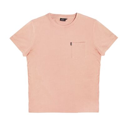 T-shirt in cotone organico al 100% tinto in capo - Rosa