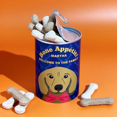 Nouveau cadeau personnalisé en étain de friandises pour chiens pour chiens