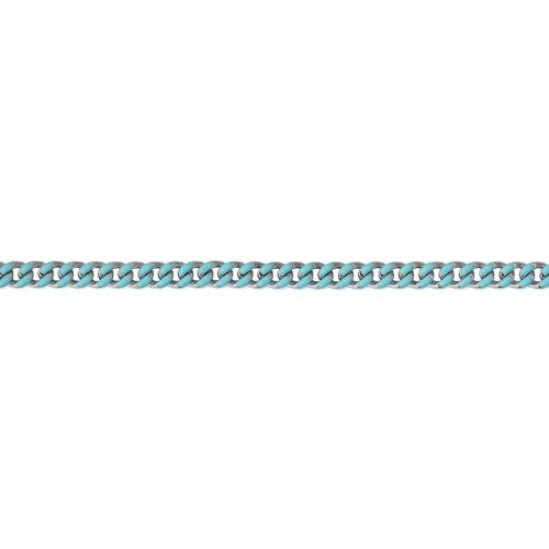 Bracelet chaîne Polis - Argent - Email Turquoise