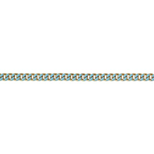 Bracelet chaîne Polis - Email Turquoise