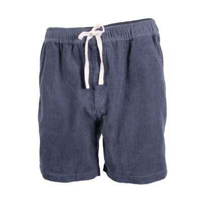 Beach horizon velvet shorts - Ocean blue