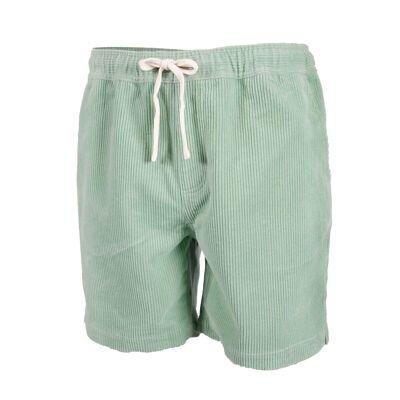 Strandhorizont-Samtshorts – Mintgrün