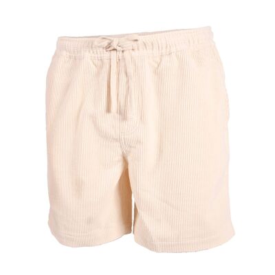 Strandhorizont-Samtshorts – Elfenbein