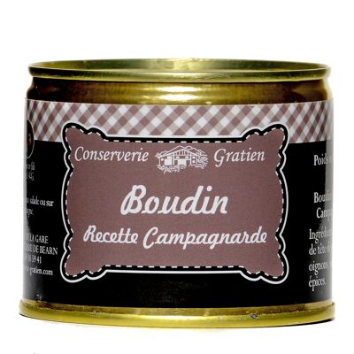 Boudin "recette campagnarde", la boite de 185g