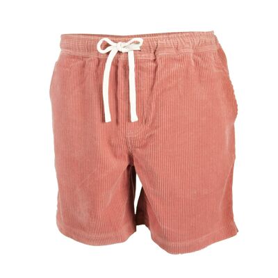 Beach horizon velvet shorts – Cedar red