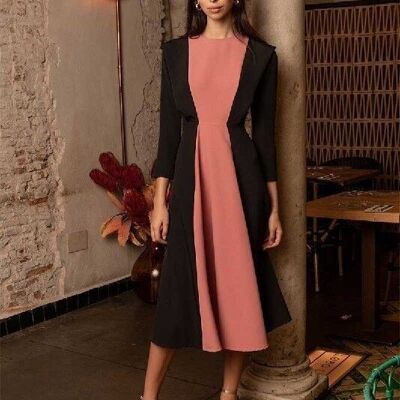 Two-tone black/pink Jana dress