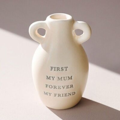 Kleine Mumienknospen-Vase aus Keramik, H8,3 cm