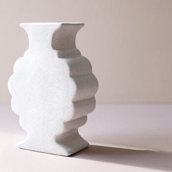 Vase en céramique Art-Déco à bord festonné, H20,5 cm 2