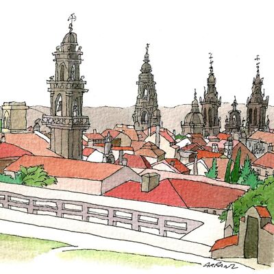 Santiago de Compostela Cathedral from Bonaval