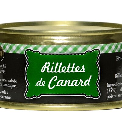 Rillettes de canard, conserverie GRATIEN, la boîte de 125g