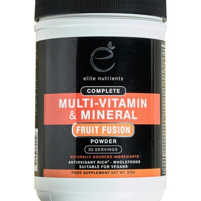 Fusión de frutas en polvo multivitamínico y mineral - 30 Porciones - Paquete de 6