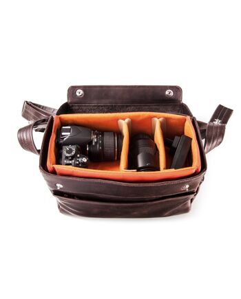 Débardeur camerabag medium extra deep cuir - cuir 'Toro' - naturel 6