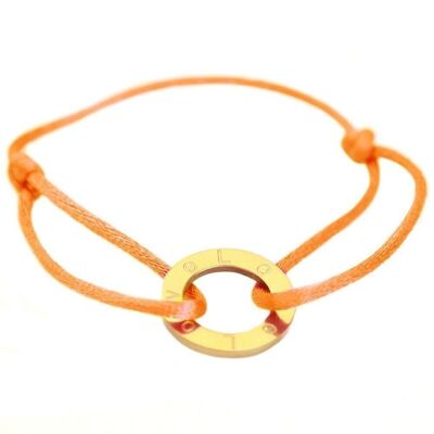 Bracelet cercle amour orange
