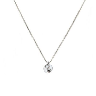 Silver necklace yinyang