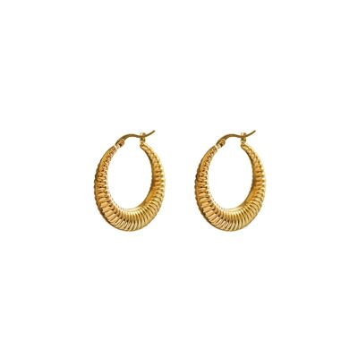 Pendientes aro Alga - Oro