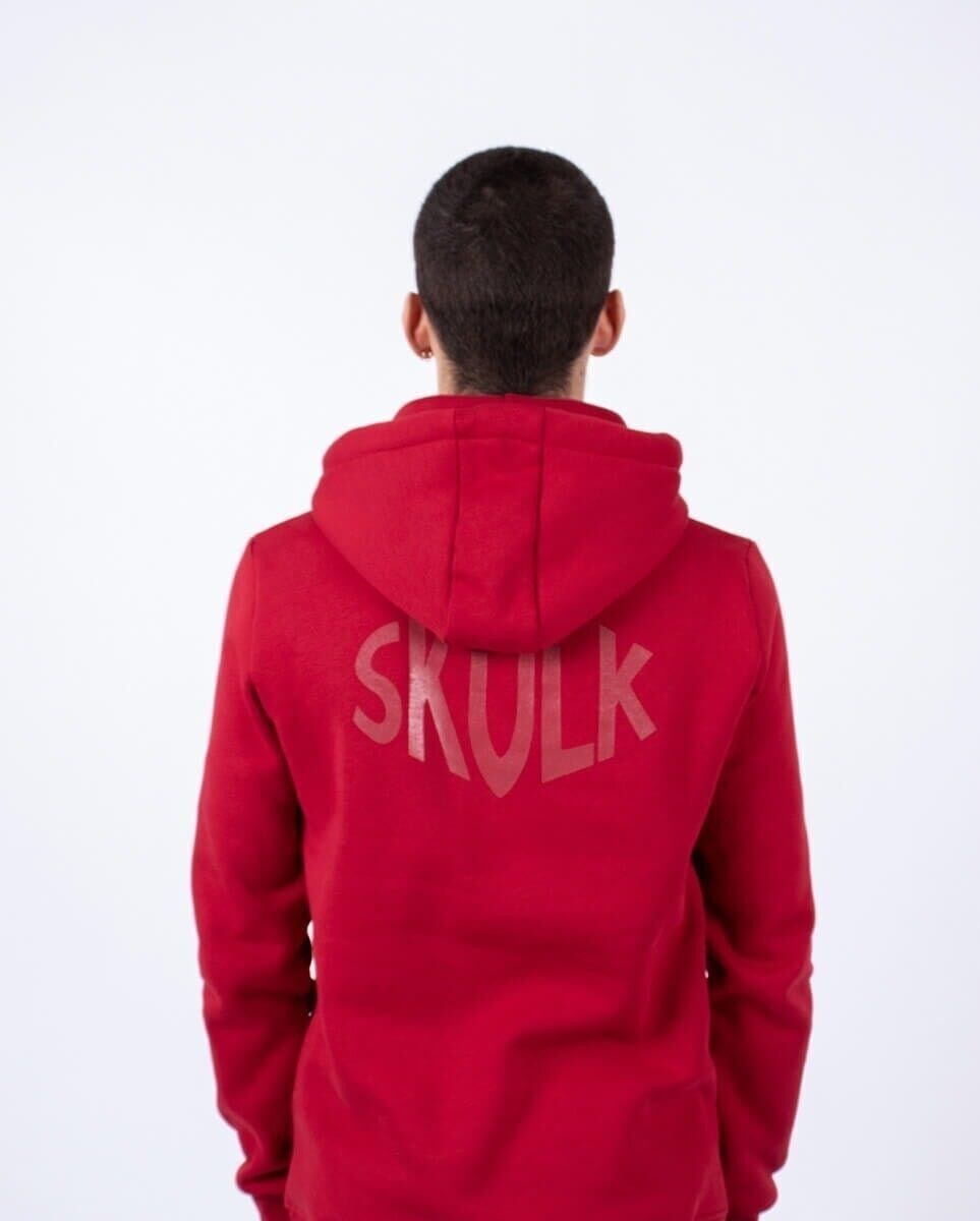 Felpa con cappuccio marca rossa