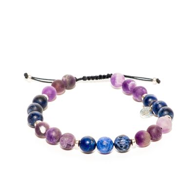 MACRAME 8MM COMBO SODALITE & AMETHYST
