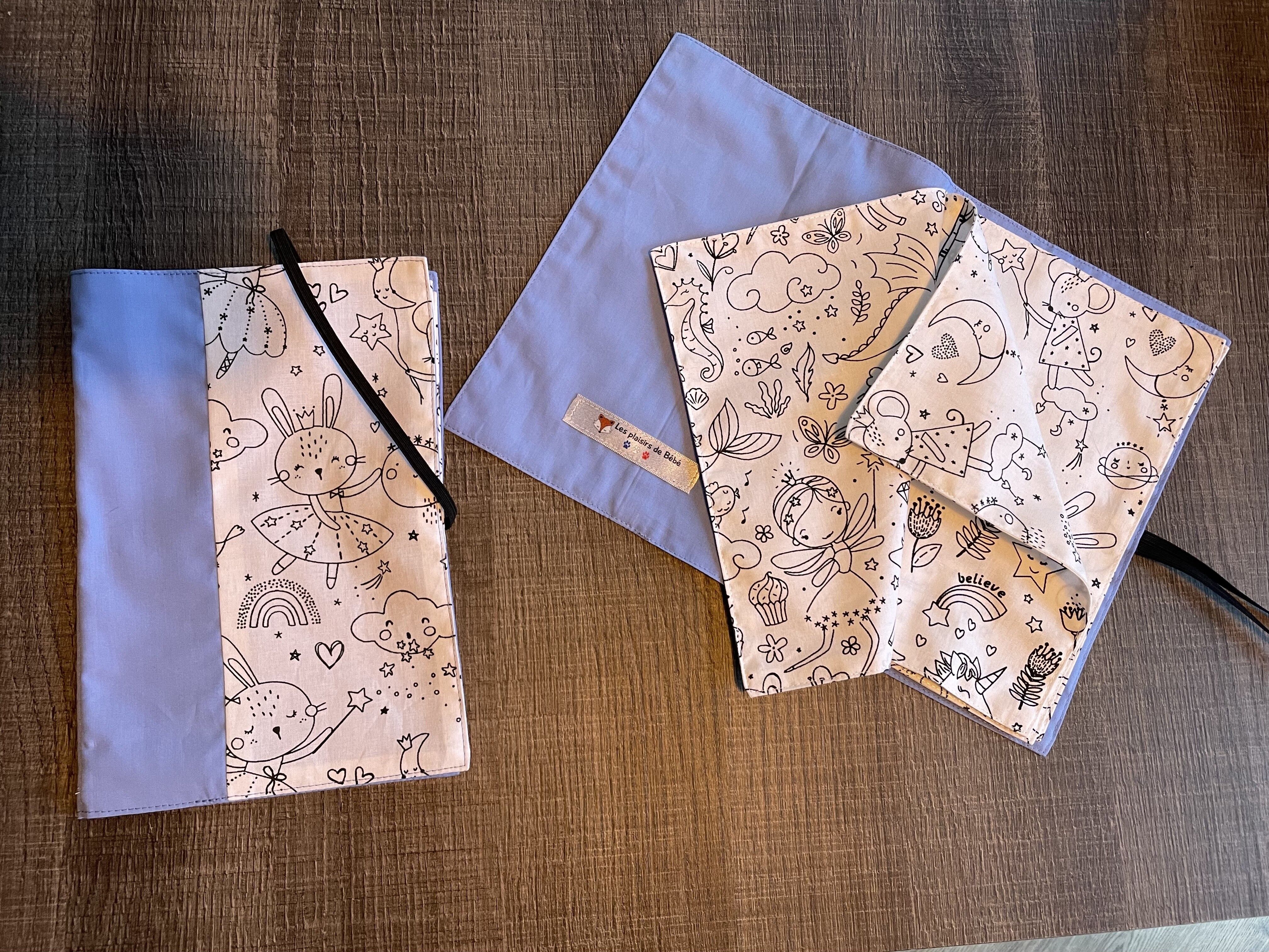 Libro da colorare lavabile, coniglio, cotone biologico