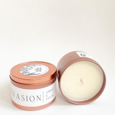 Evasion Candle - Amber & Sandalwood - Rose Gold