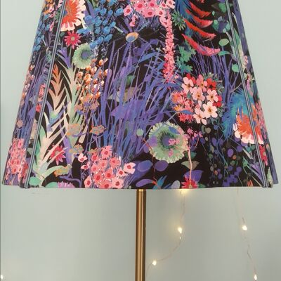 Square Alsatian lampshade handmade in France in Liberty