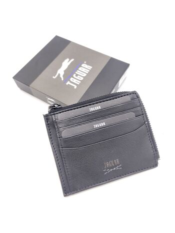 Porte-cartes en cuir véritable pour hommes, marque Jaguar, art. PF710-53.062 8