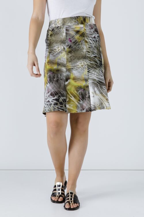 Animal Print Cloche Skirt in Jersey