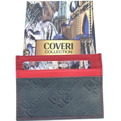 Genuine leather card holder for men, brand Coveri Collection, art. 517053.335