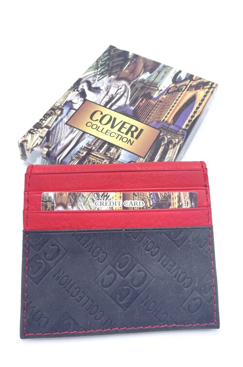 Genuine leather card holder for men, brand Coveri Collection, art. 517054.335