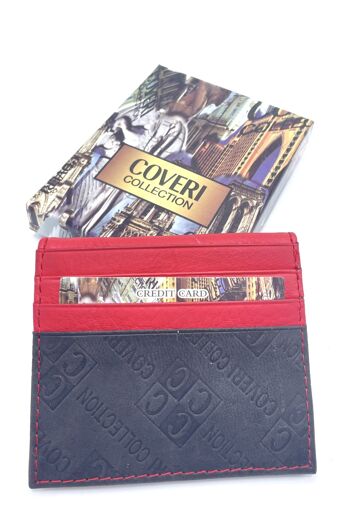 Porte-cartes en cuir véritable pour hommes, marque Coveri Collection, art. 517054.335 1