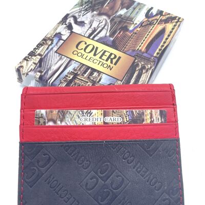 Porte-cartes en cuir véritable pour hommes, marque Coveri Collection, art. 517054.335