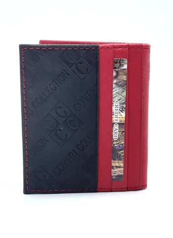 Porte-cartes en cuir véritable pour hommes, marque Coveri Collection, art. 517054.335 3
